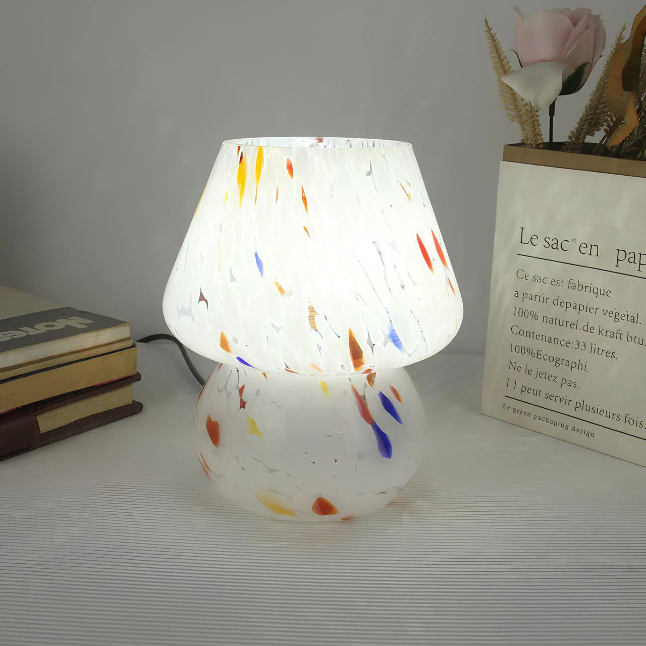 Hand-Blown Glass Lamp