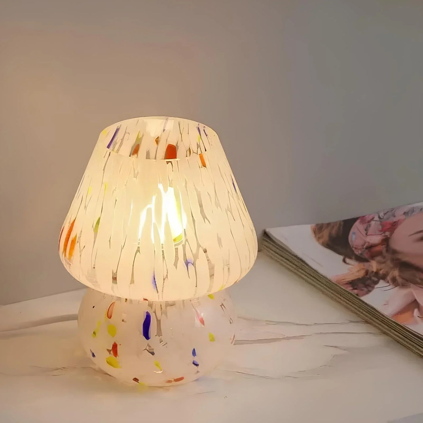 Hand-Blown Glass Lamp