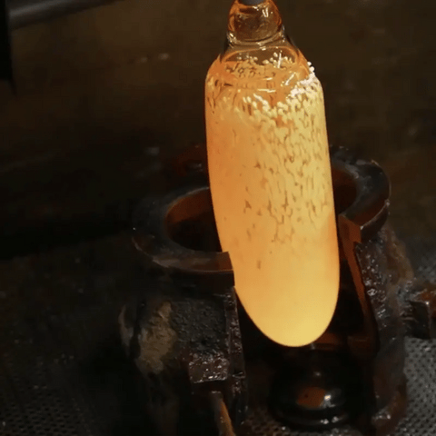 Hand-Blown Glass Lamp