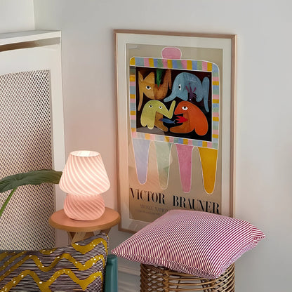 Hand-Blown Glass Lamp
