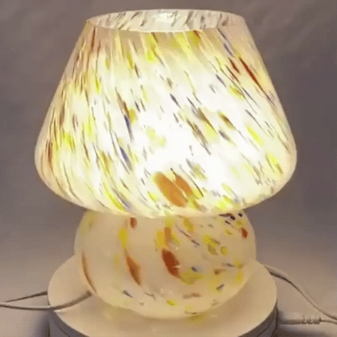 Hand-Blown Glass Lamp